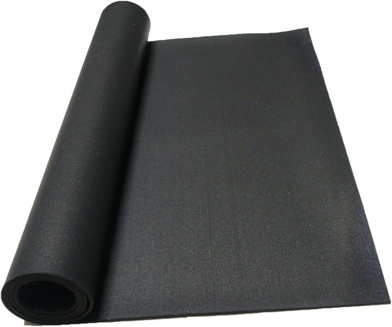 Rubber-Cal لفافة أرضيات مطاطية معاد تدويرها - 1/4 بوصة × 4 أقدام × 1.5 قدم - أسود - Image 1